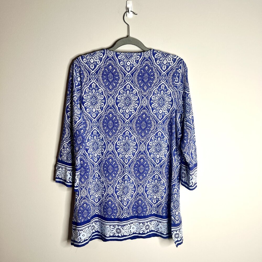Coolibar St. Lucia Tunic Top Cobalt Blue 50+ UV Protection Beach Resortwear L - Picture 4 of 4
